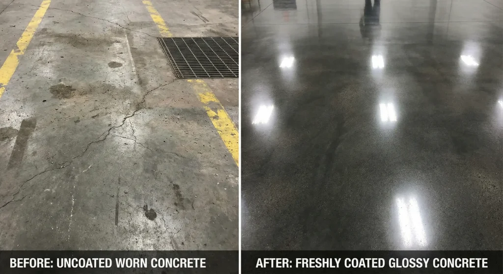 Concrete Coating Before After