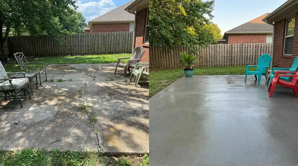 Concrete Patio Before After